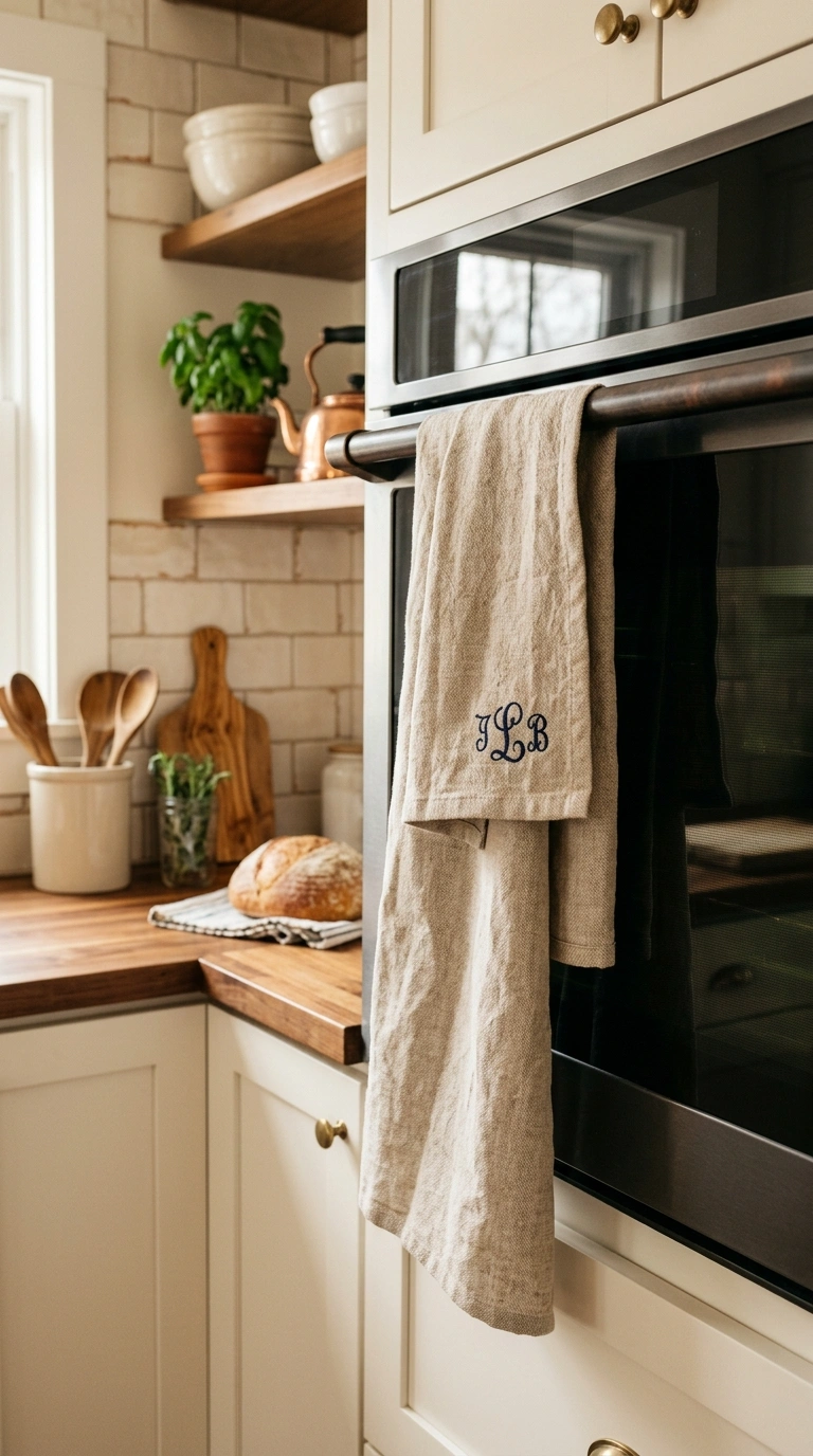 020 Custom Kitchen Towels A kitchen counter with a per