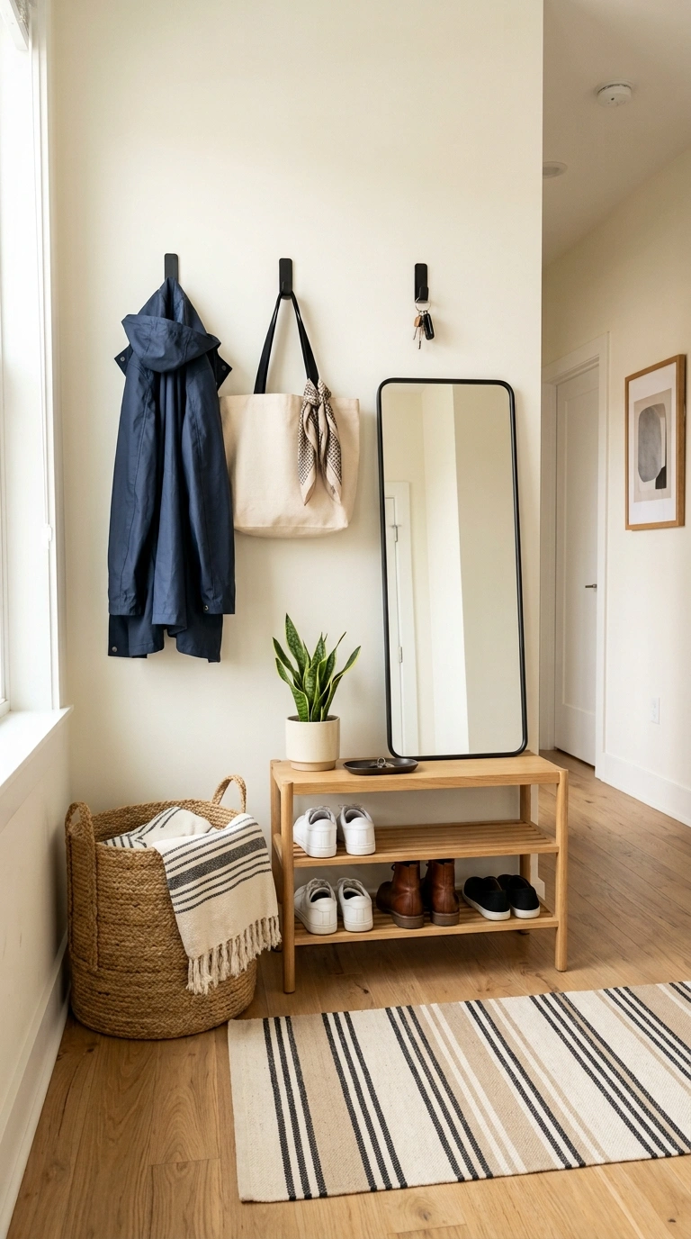 23+ Stunning Entryway Decor Ideas To Try Now 21 020 Renter Friendly Entry A tidy apartment entry with
