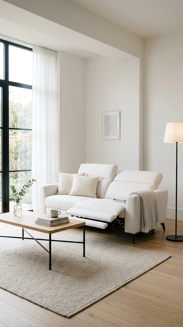 021 Minimalist Recliner Setup A calm living room with