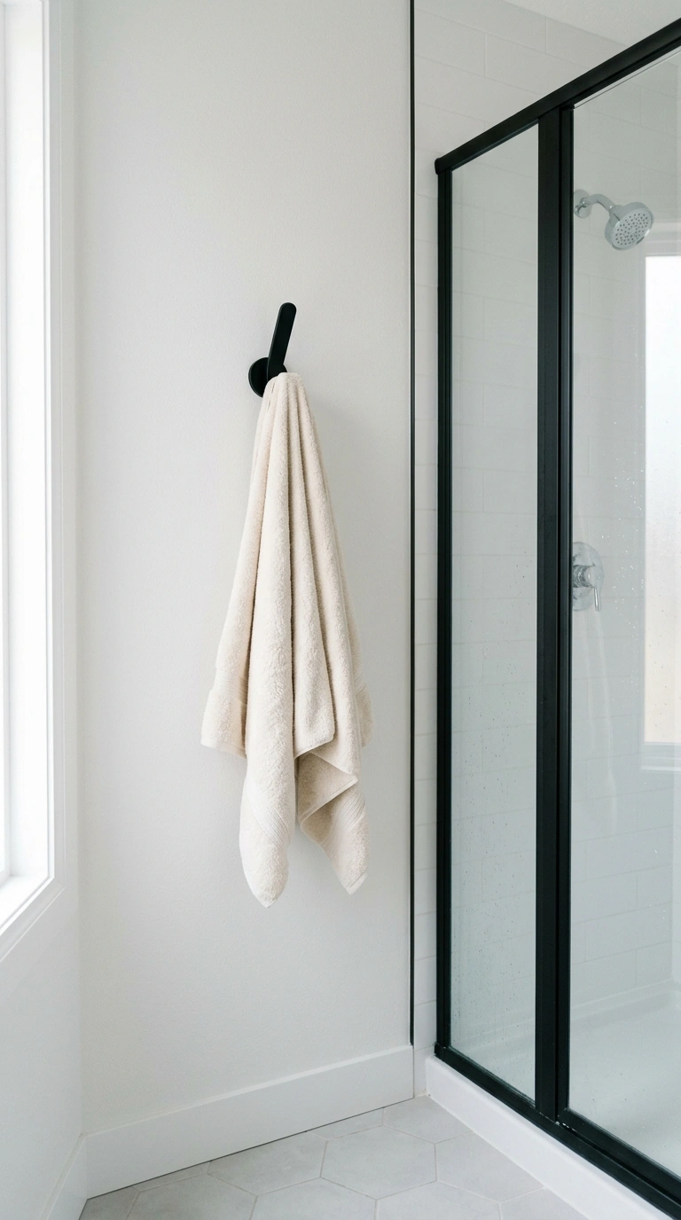 021 Minimalist Single Hook A single matte black hook m