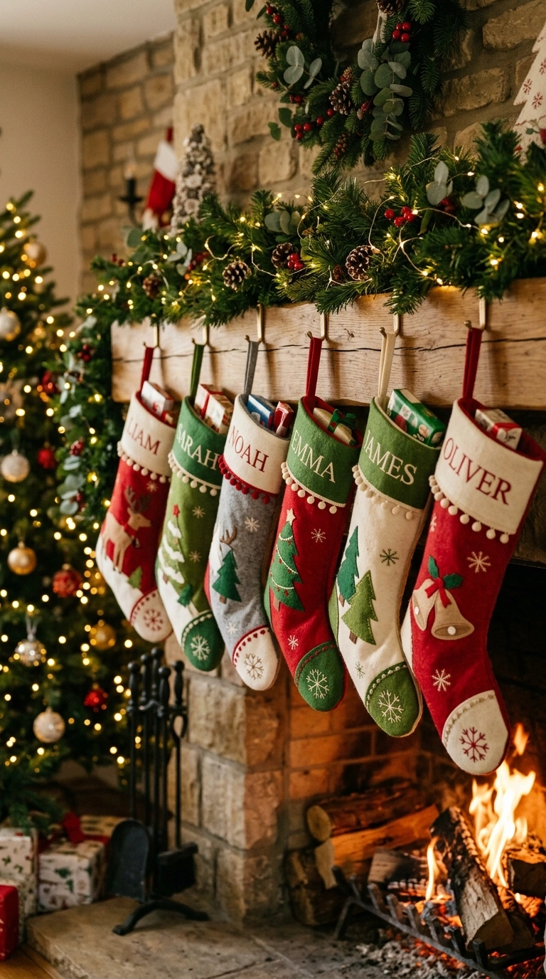 022 Personalized Christmas Stockings A mantel decorate