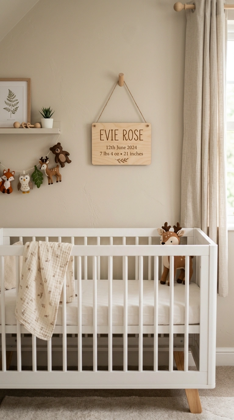 023 Custom Nursery Decor Signs A soft neutral nursery