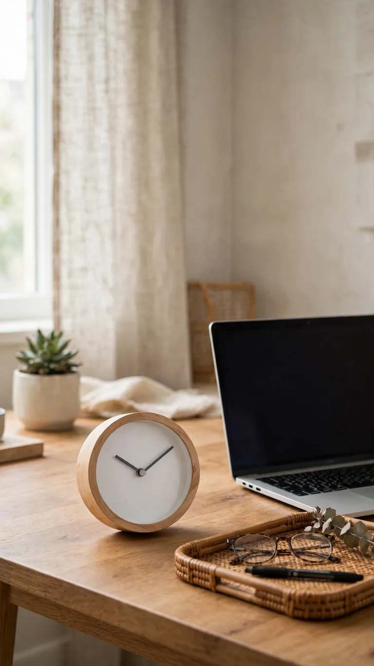 Wooden Desk Clock