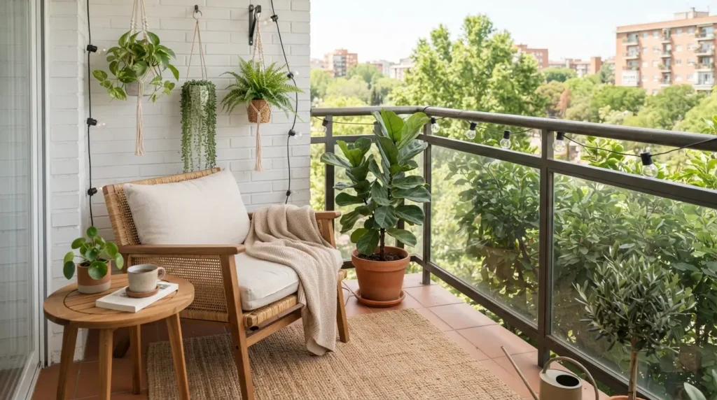 Apartment balcony with cozy chair 20260919000952