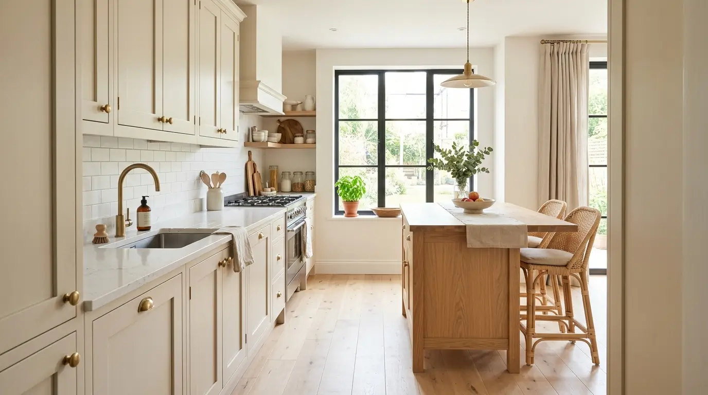 Creamy beige kitchen with island 20260920163938