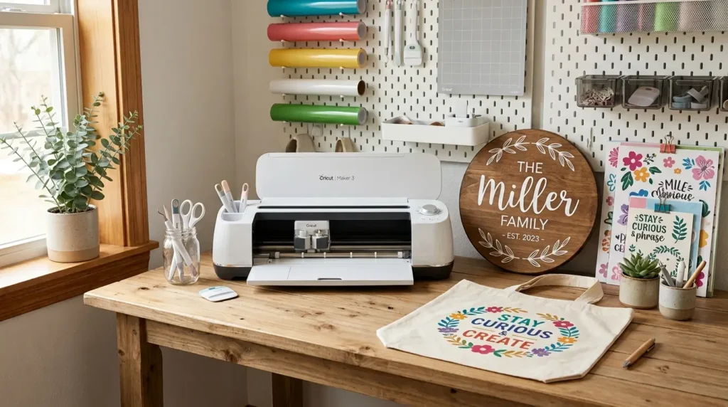 Cricut craft workspace on desk 202609091659