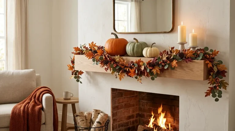 18 Fall Fireplace Mantel Decorating Ideas for a Warm, Cozy Home