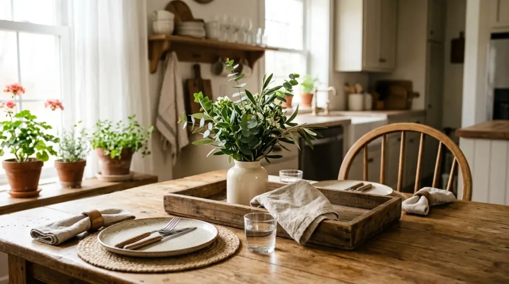 Kitchen table centerpiece setup 202609091641