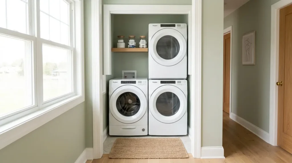 Stacked washer and dryer in 20260928123141