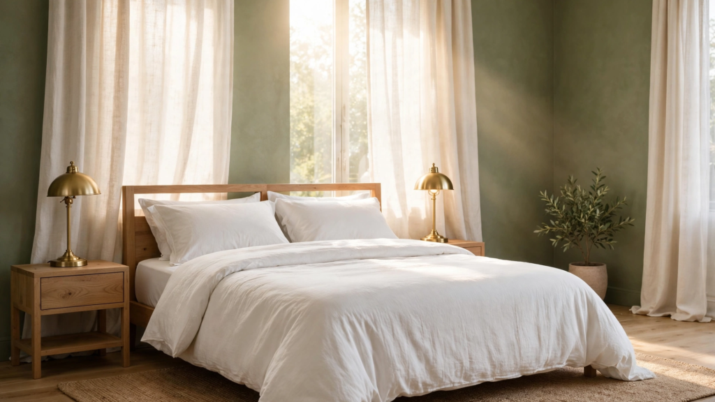 olive green bedroom ideas 00 featured image