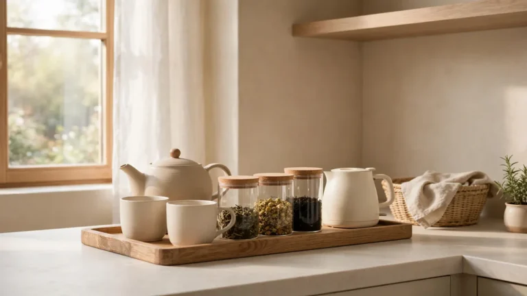 18 Tea Station Counter Decor Ideas for a Cozy Neutral Kitchen
