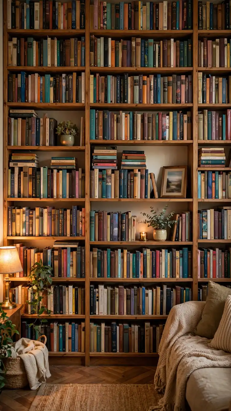 Turn One Wall into Floor-to-Ceiling Bookshelves