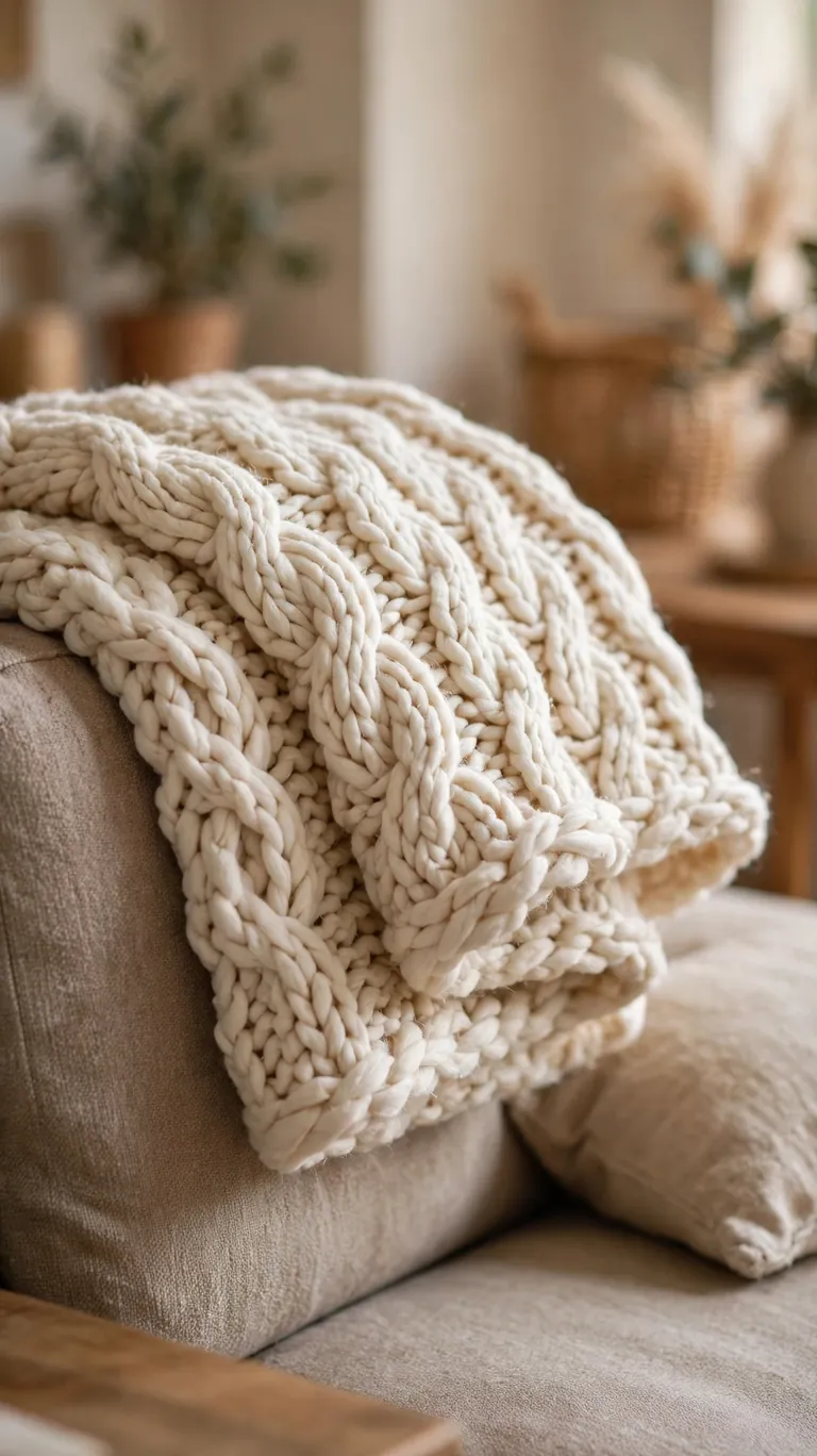Add a Chunky Knit Blanket