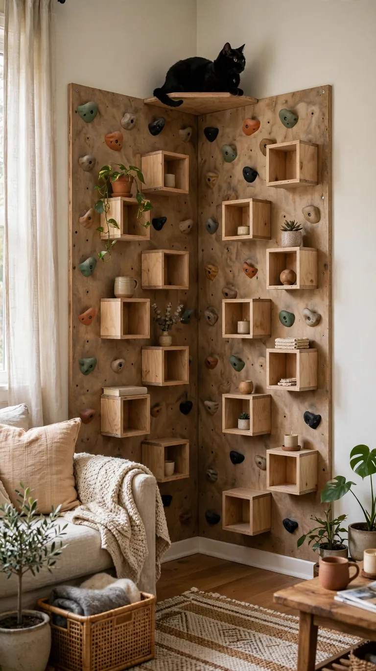 Single Corner Column Climbing Wall