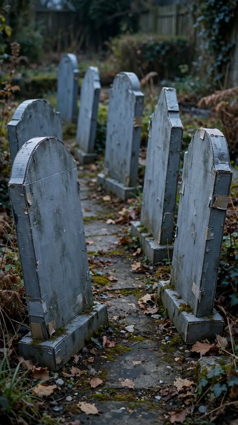 Crooked Cardboard Tombstones