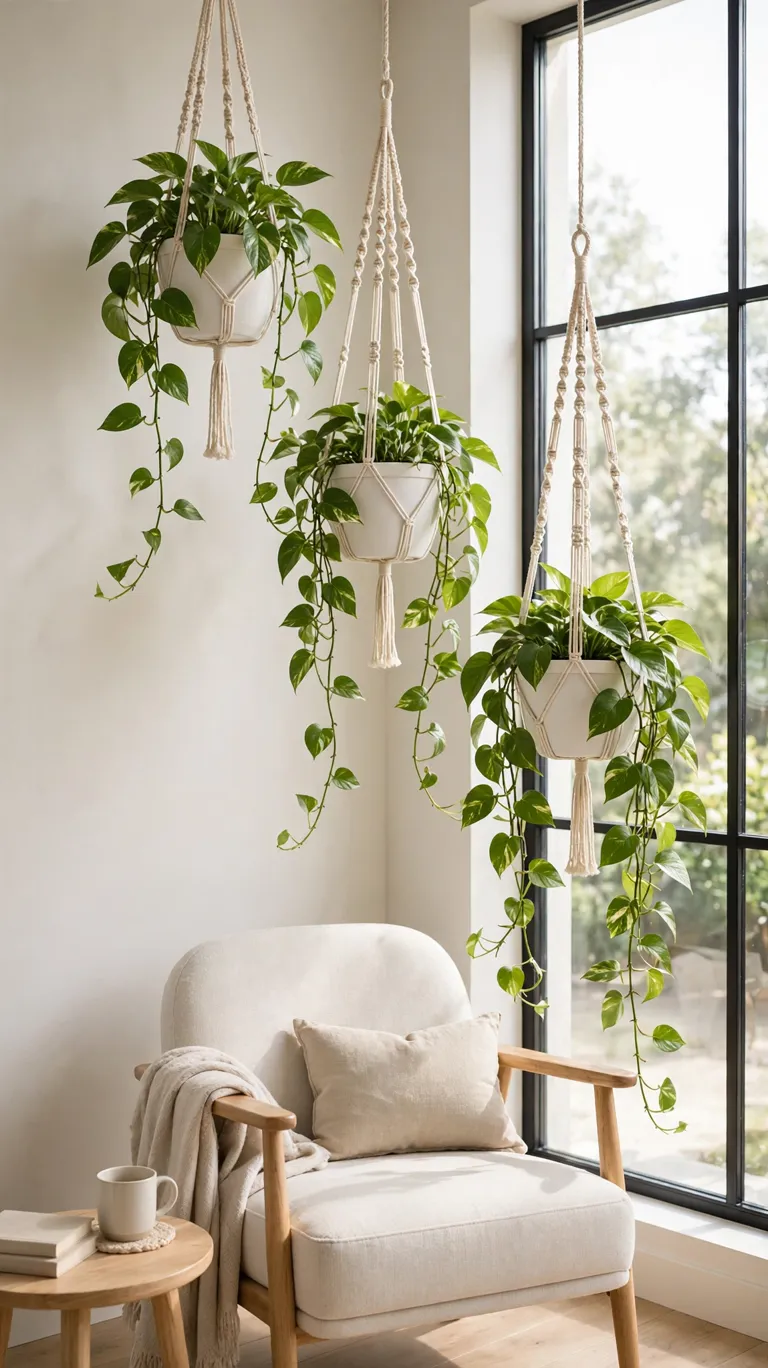 25 Indoor Plant Ideas to Bring Fresh Greenery Into Your Home 3 Hanging Pothos Vines