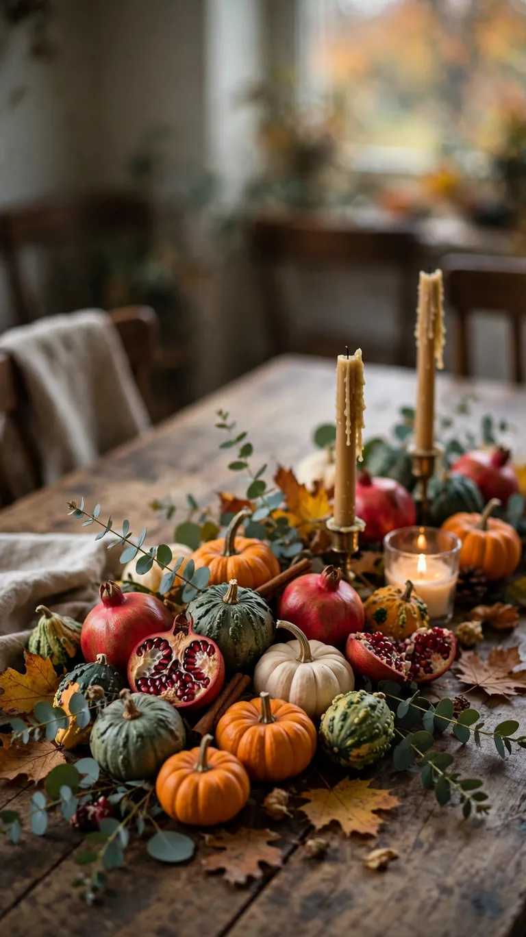 23 Beautiful Thanksgiving Decor Ideas for a Warm Holiday Home 3 Build a Harvest Centerpiece