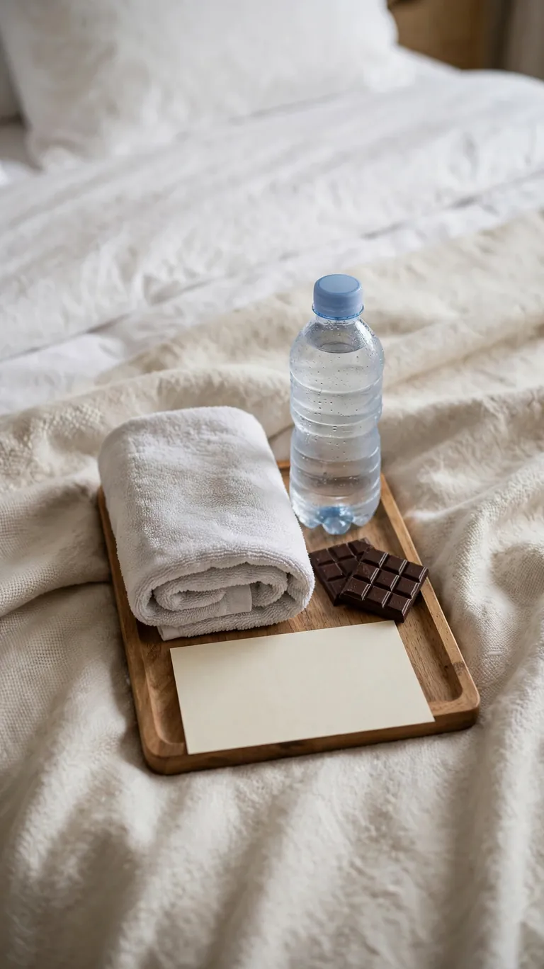 20 Cozy Guest Bedroom Ideas for Holiday Visitors 3 Leave a Welcome Tray on the Bed