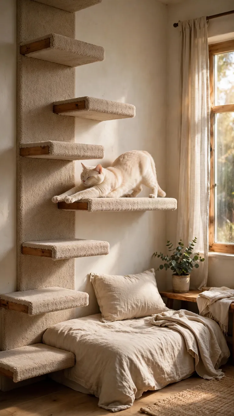 Carpet-Wrapped Step Shelves