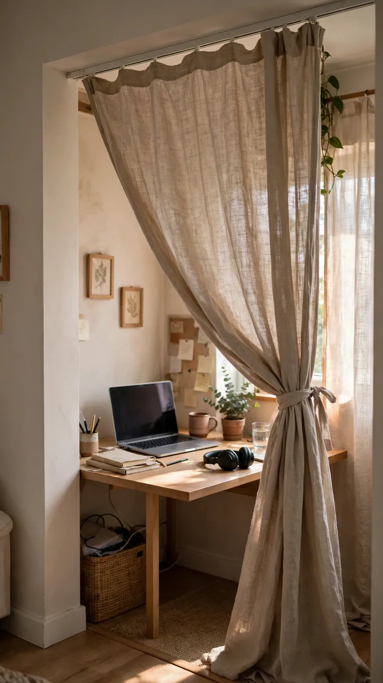 Ceiling-Mounted Curtain Panel