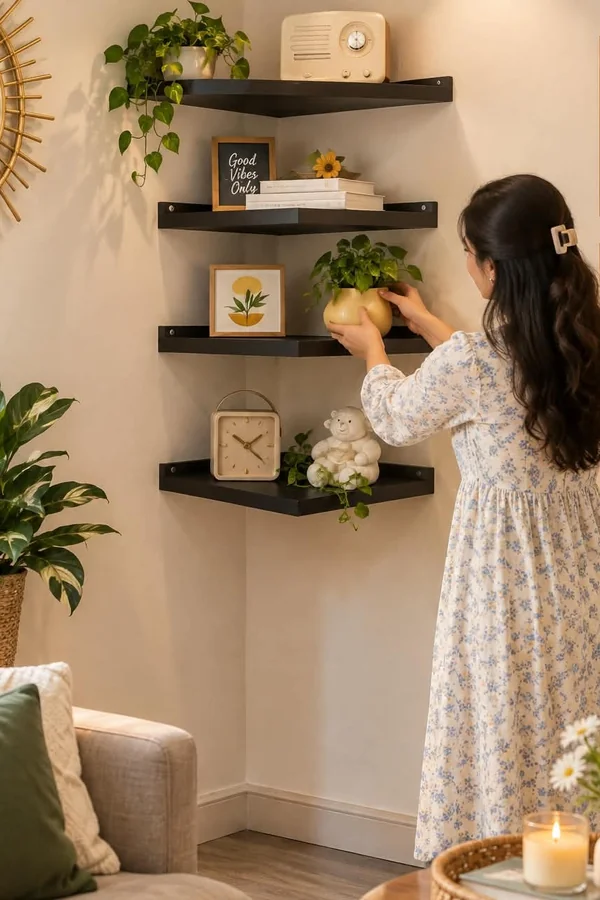 25 Creative DIY Shelf Ideas to Add Style and Storage to Your Home 4 Fit Corner Floating Shelves Into a Dead Corner