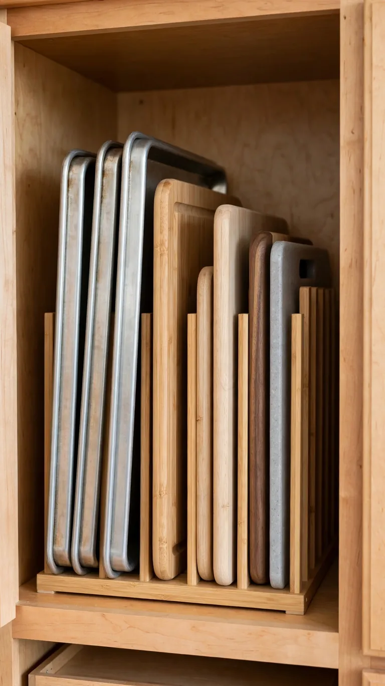 Store Pans Vertically with Dividers