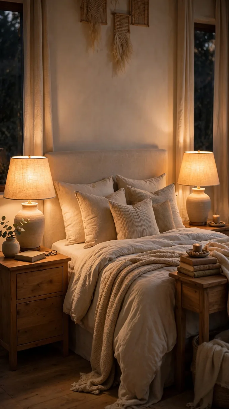19 Relaxing Grown-Woman Bedroom Ideas for a Cozy Retreat 5 Warm Bedside Lighting