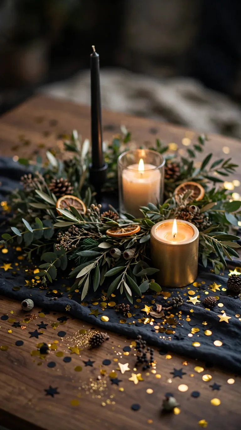 18 Stunning New Year's Eve Decor Ideas for a Sparkling Night 6 Scatter Confetti with Restraint