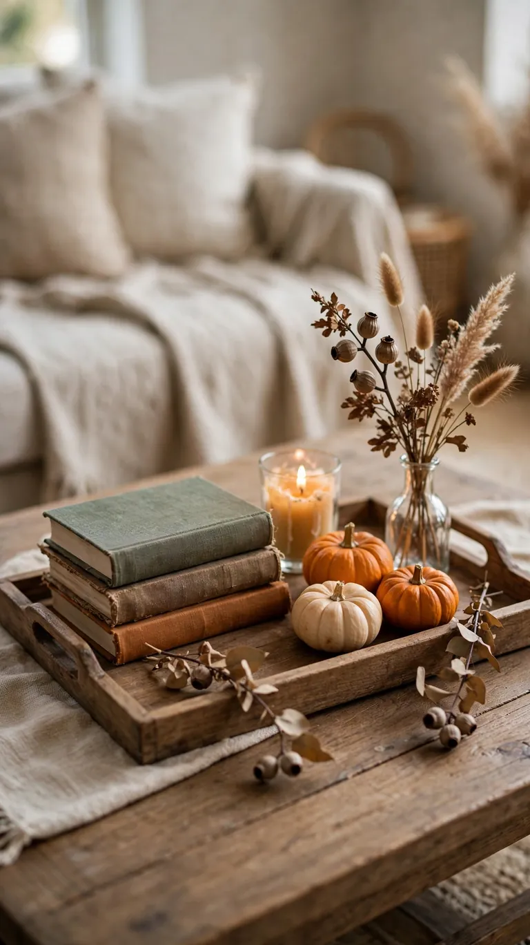 20 Warm Fall Living Room Decor Ideas for Cozy Nights In 6 Style the Coffee Table for the Season