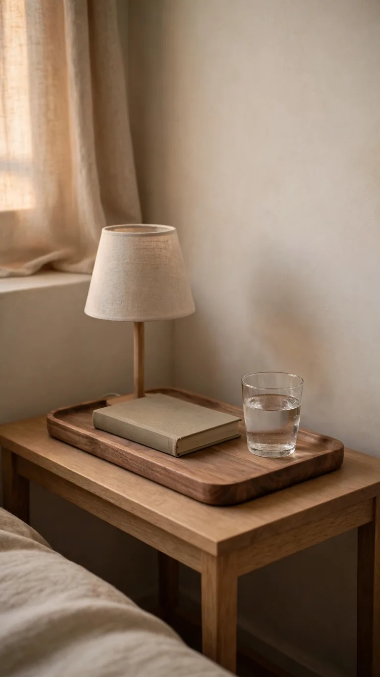 19 Relaxing Grown-Woman Bedroom Ideas for a Cozy Retreat 6 A Nightstand That Holds Only What You Need