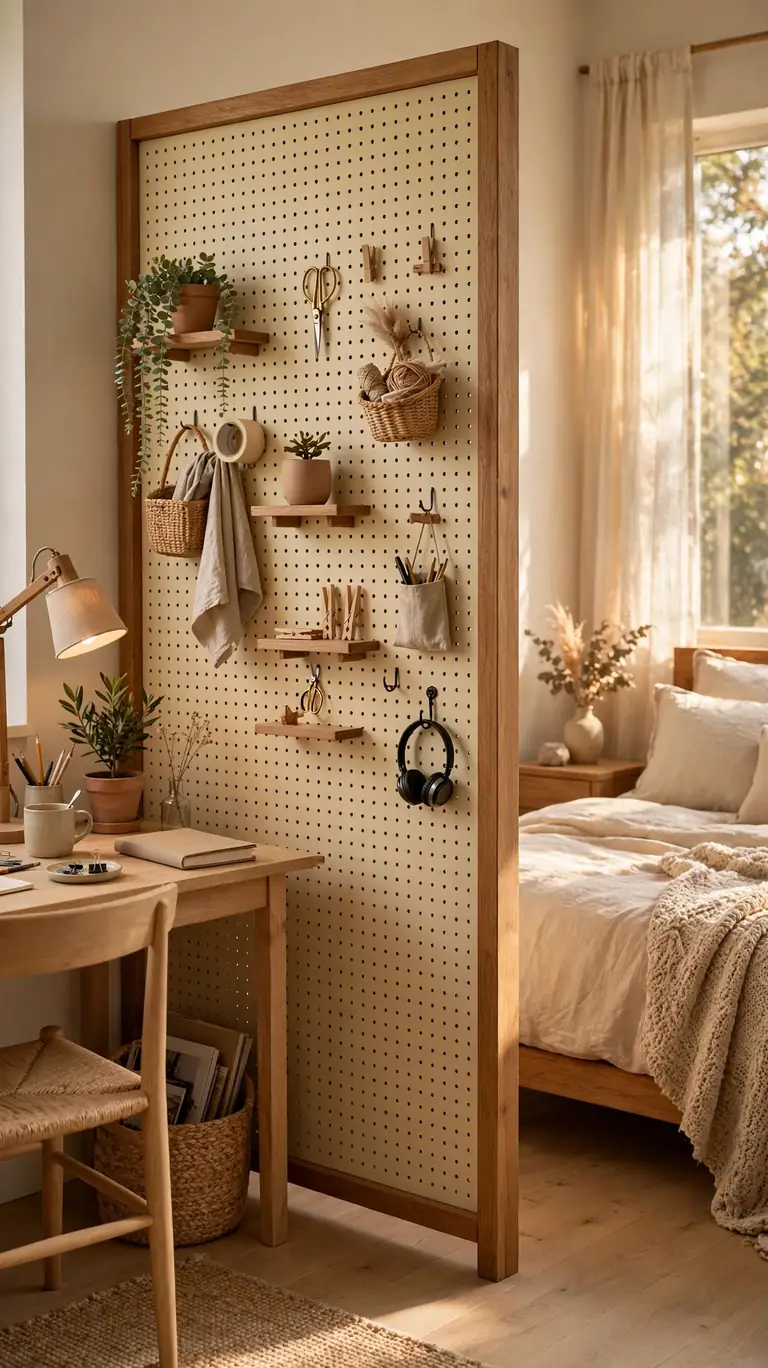 Pegboard Divider Wall