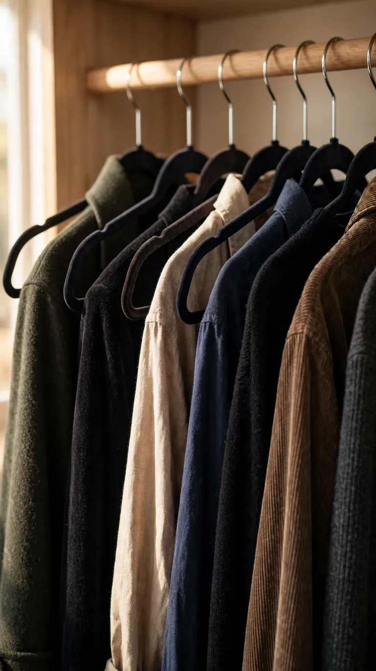 Swap Bulky Hangers for Slim Velvet Ones