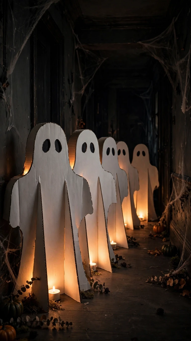 Standing Cardboard Ghosts