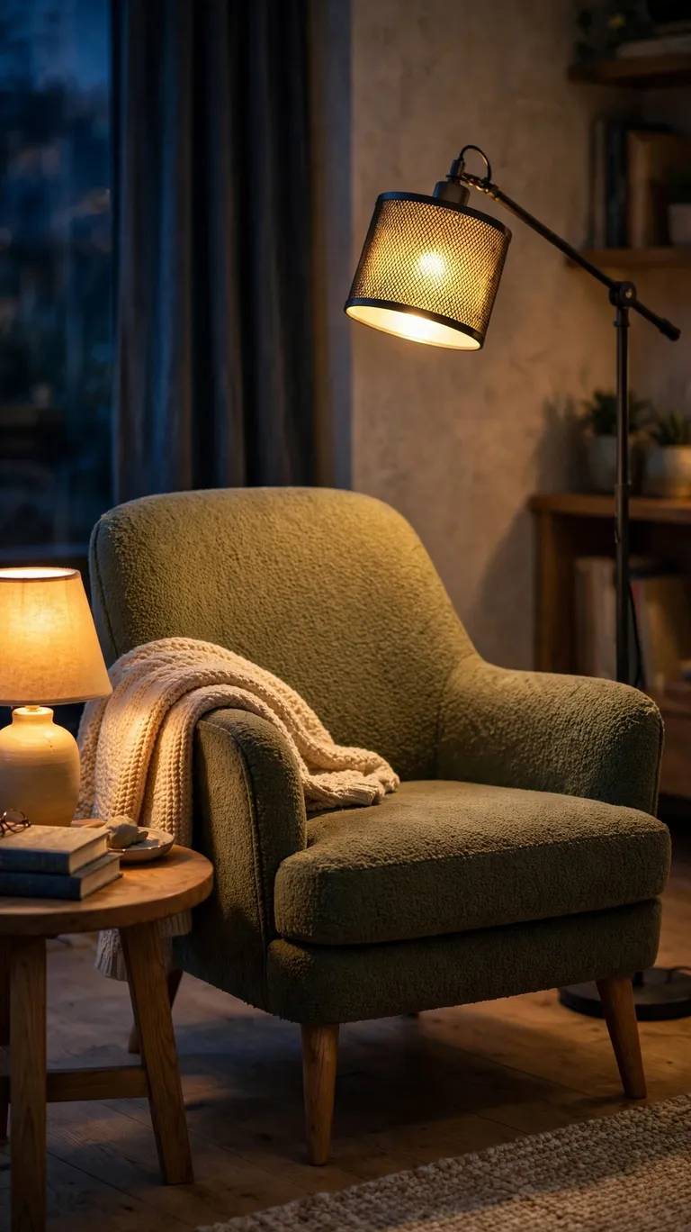 Layer Warm Task Lighting Beside the Seat