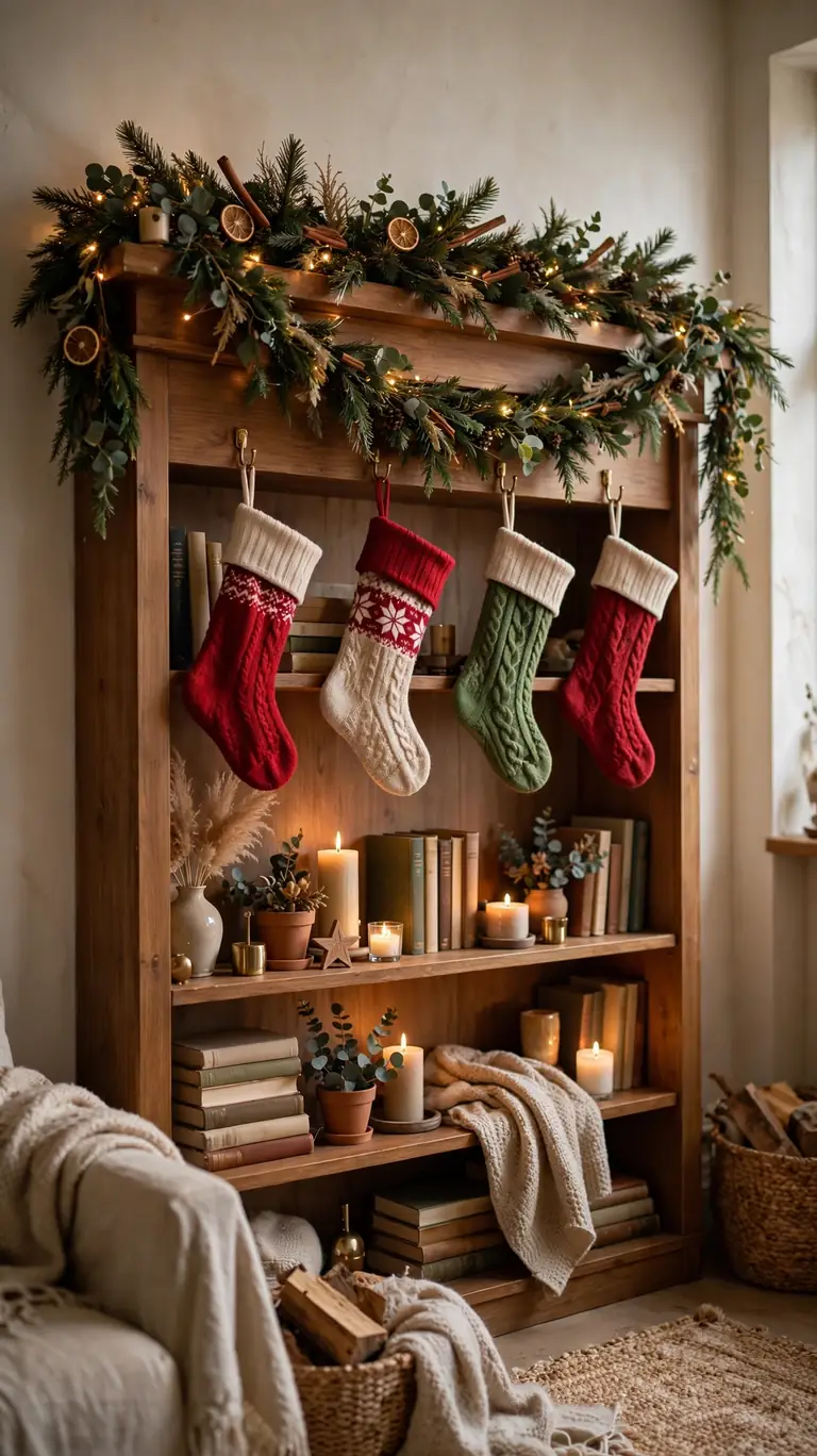 Create a Faux Mantel on a Shelf