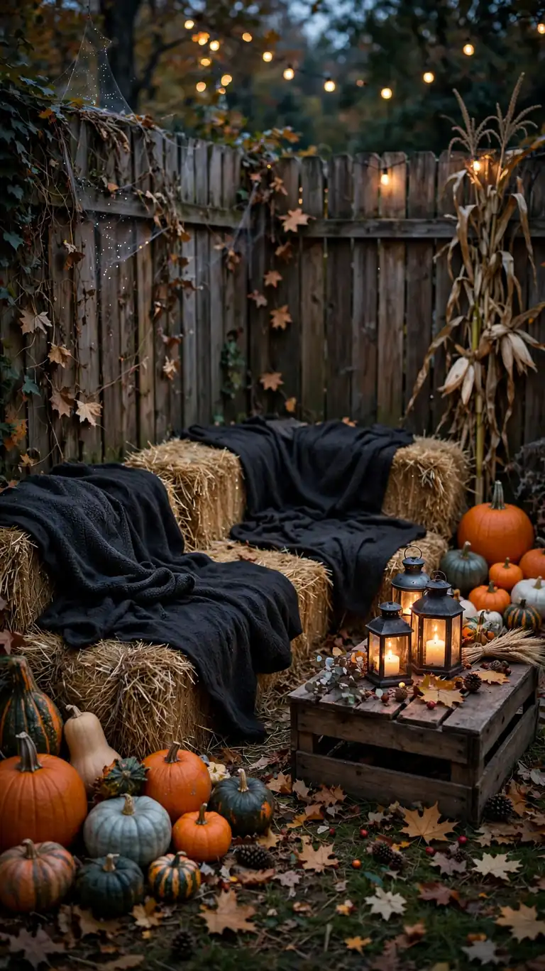 Build a Hay Bale Lounge Corner