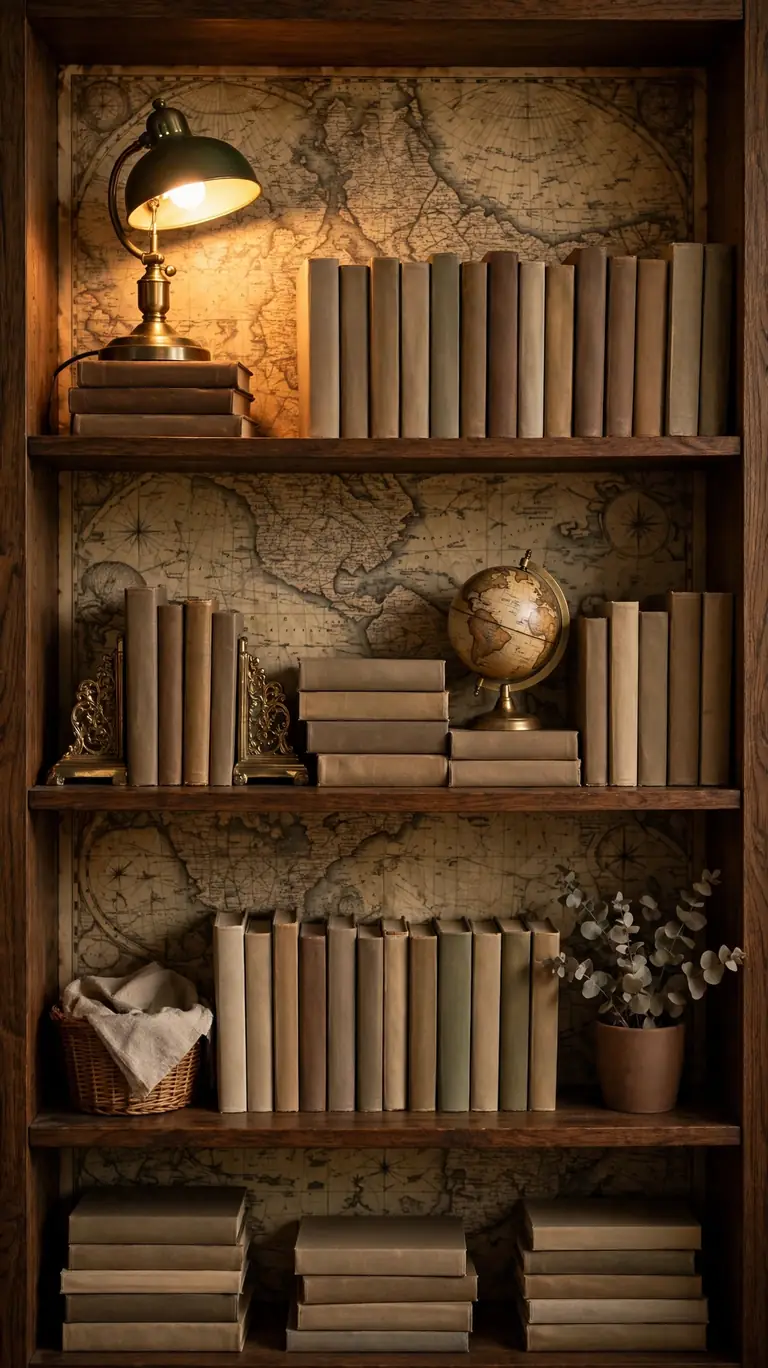 Vintage Map Print for a Collected Library Feel