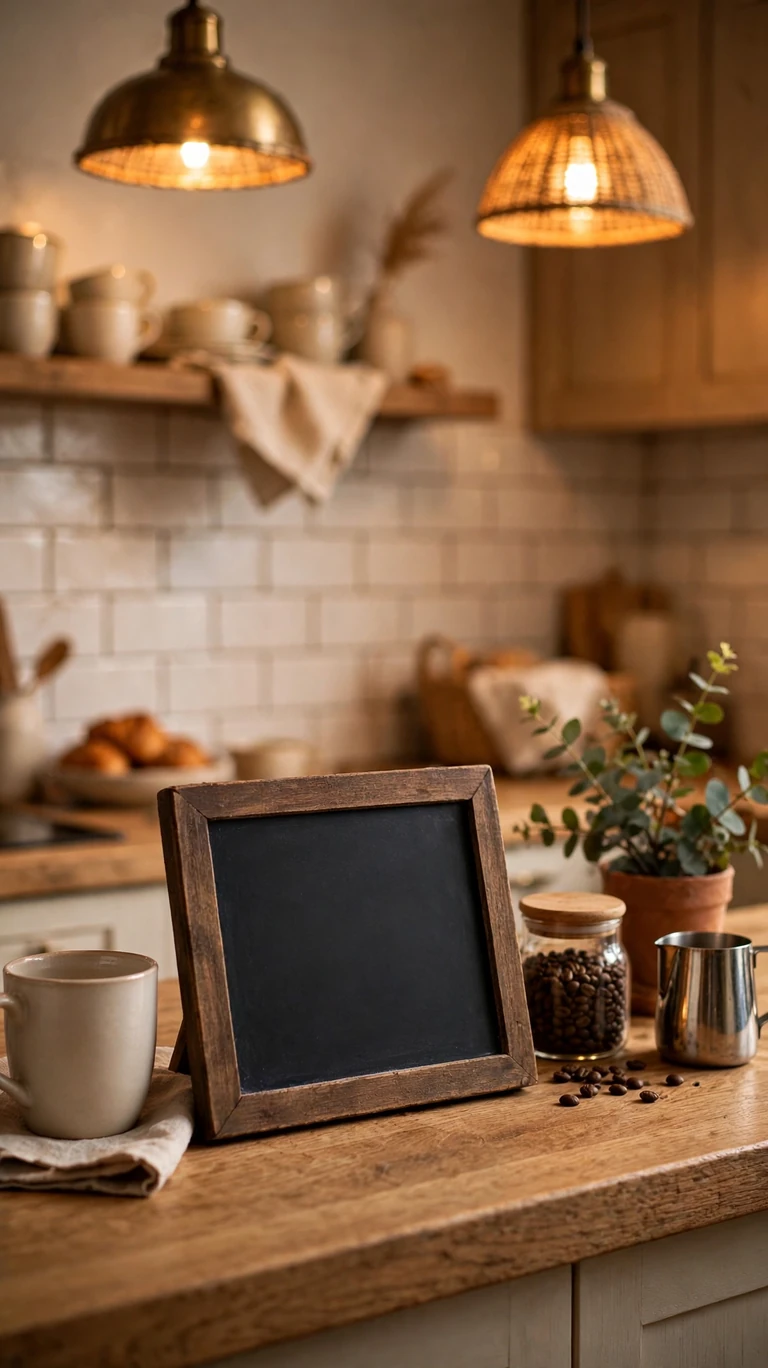 22 Cozy Coffee Bar Ideas for the Cutest Corner at Home 8 A Chalkboard or Letter Board Menu