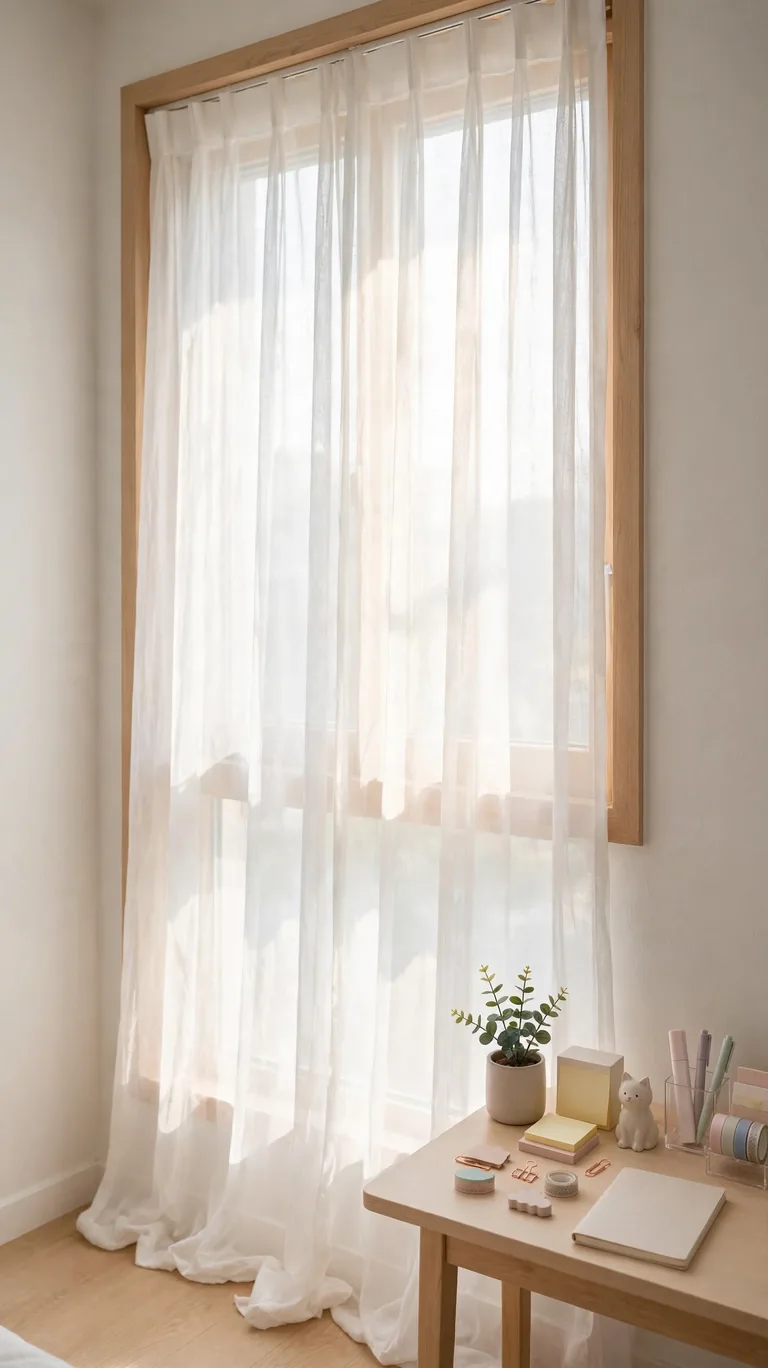 Sheer White Curtains