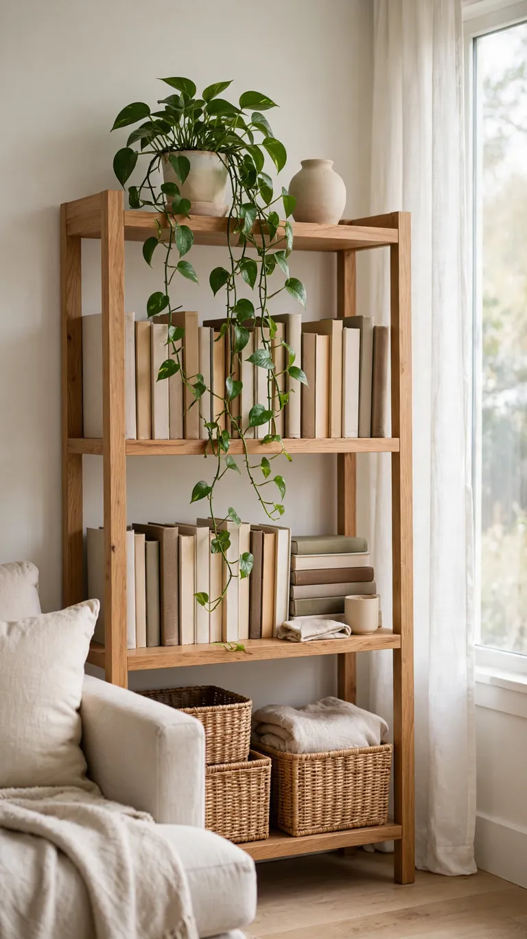 25 Indoor Plant Ideas to Bring Fresh Greenery Into Your Home 9 Bookshelf Trail Plant