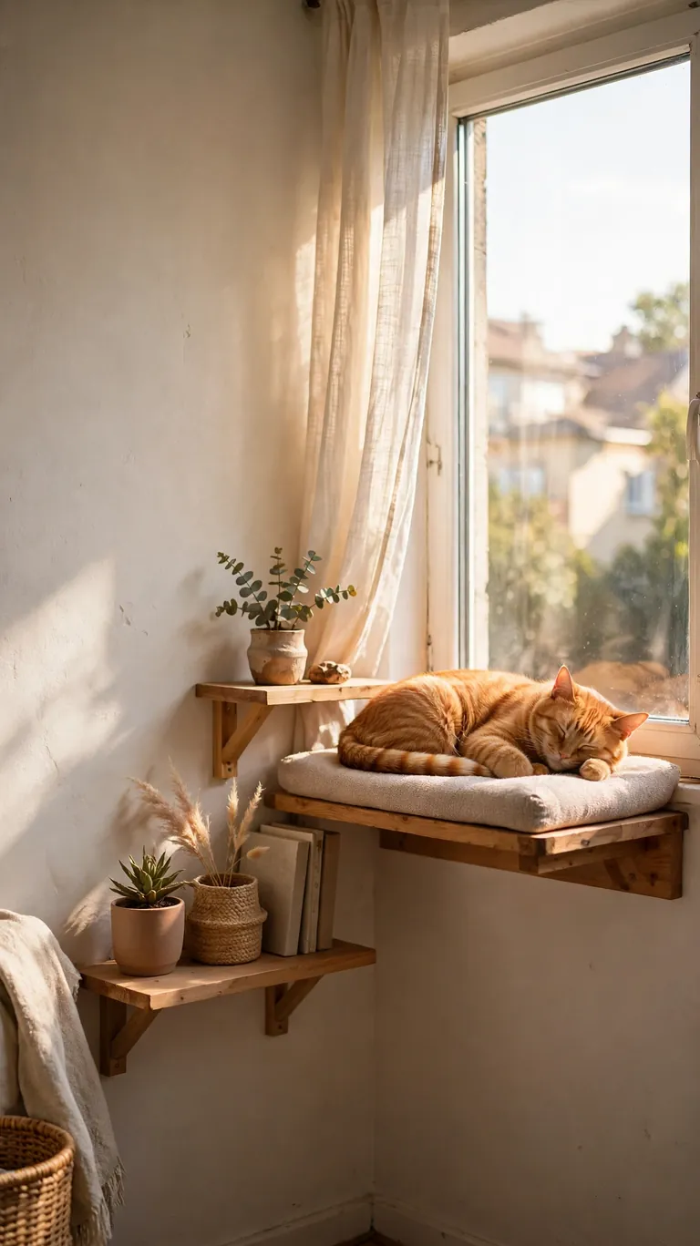 Window Perch Plus Wall Steps