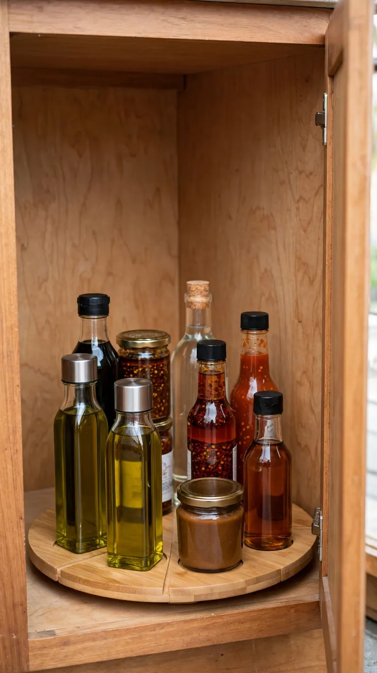 Put a Lazy Susan in Corner Cabinets