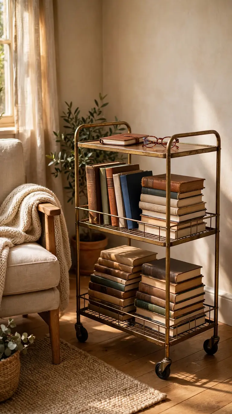 Try a Rolling Book Cart
