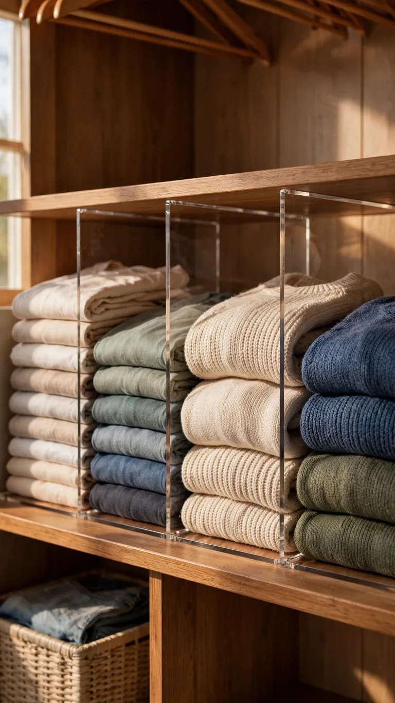 Use Shelf Dividers to Keep Stacks from Toppling