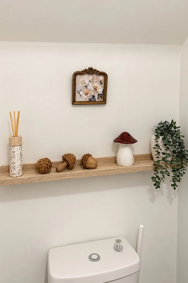 25 Creative DIY Shelf Ideas to Add Style and Storage to Your Home 11 Add a Slim Shelf Above the Toilet for Bathroom Storage