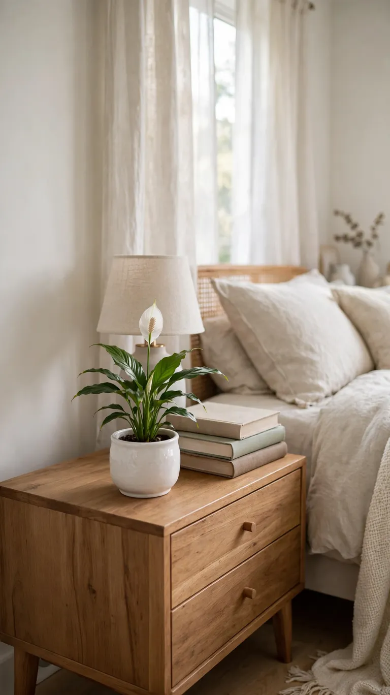 25 Indoor Plant Ideas to Bring Fresh Greenery Into Your Home 11 Bedside Table Plant