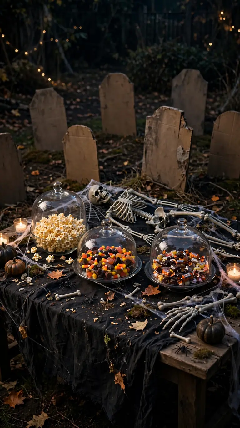 Create a Popcorn and Snack Graveyard Table