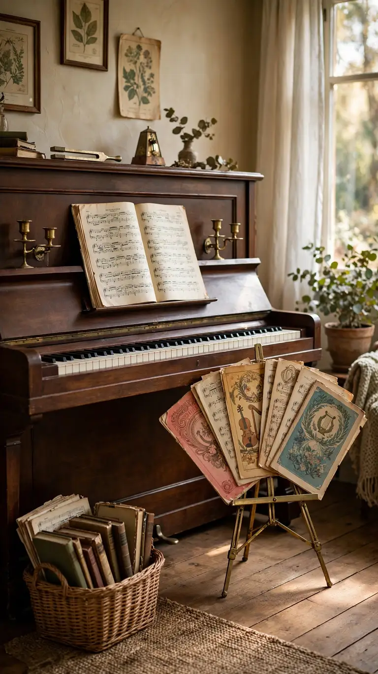 Display Sheet Music and Books as Decor