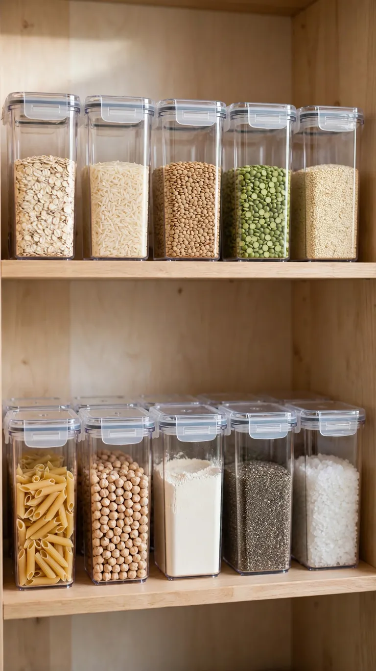 Decant Dry Goods into Clear Containers