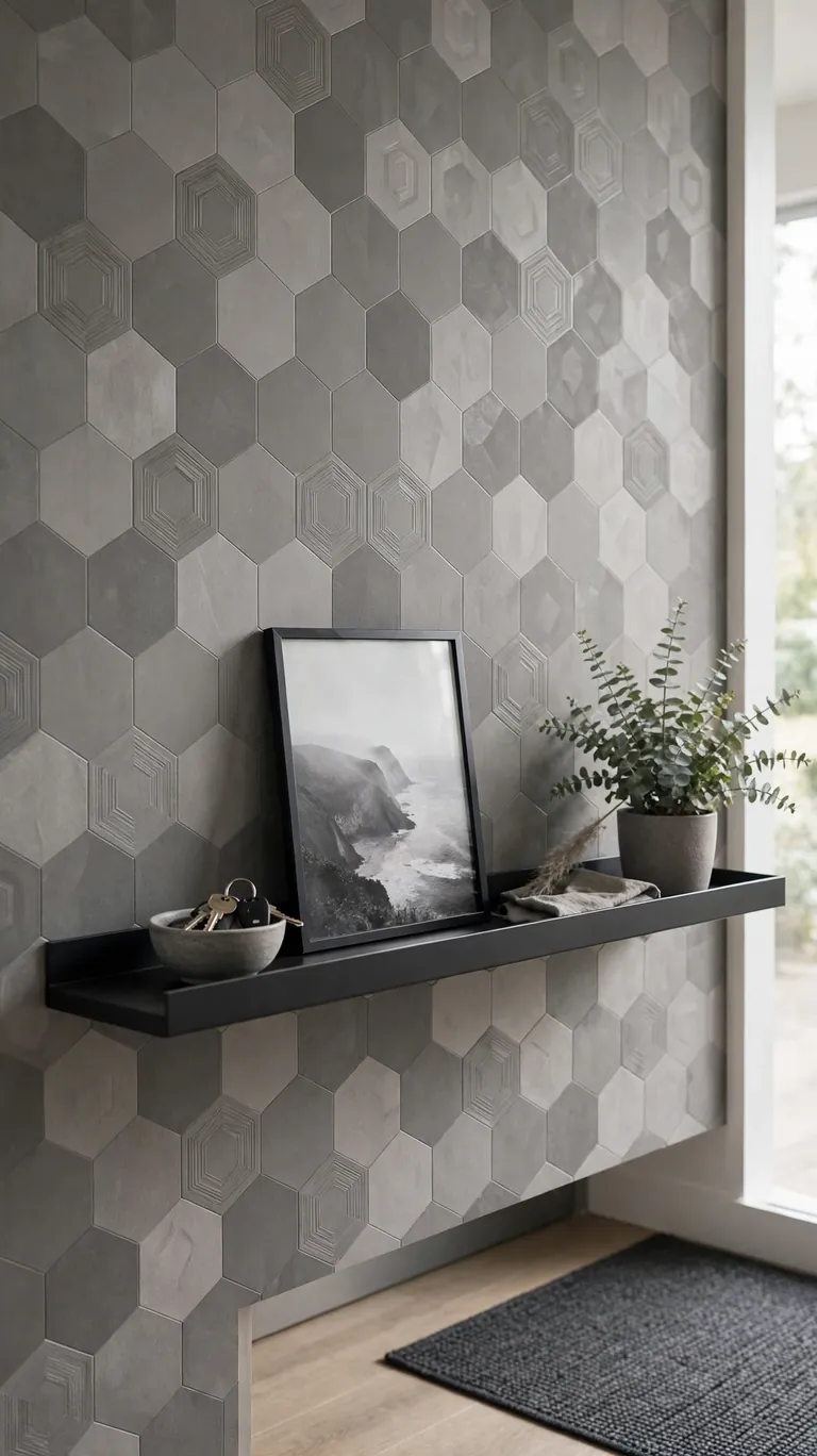 Geometric Hexagons for a Modern Entryway